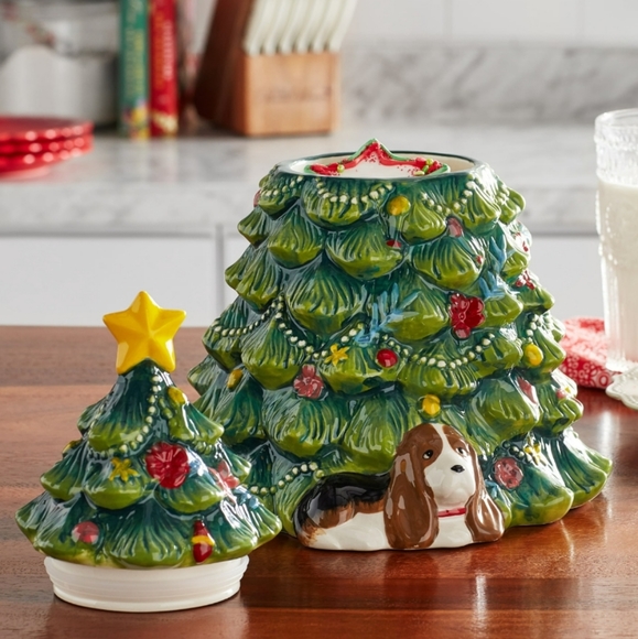 2022 New Pioneer Woman Wishful Winter Christmas Tree Cookie Jar - Picture 1 of 6